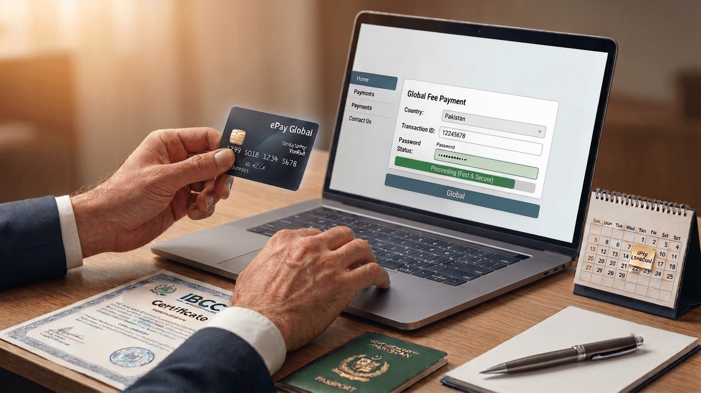 IBCC ePay system for online payments