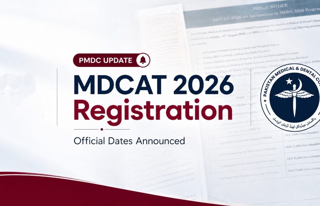PMDC Announced MDCAT 2026 Schedule, Fees, and Test Centers