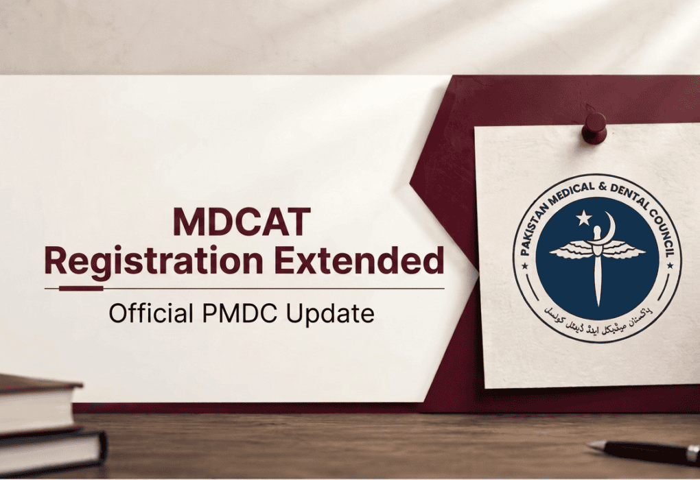 PMDC Registration Extension for MDCAT 2026