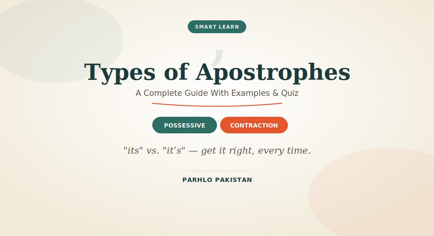 Types of Apostrophes